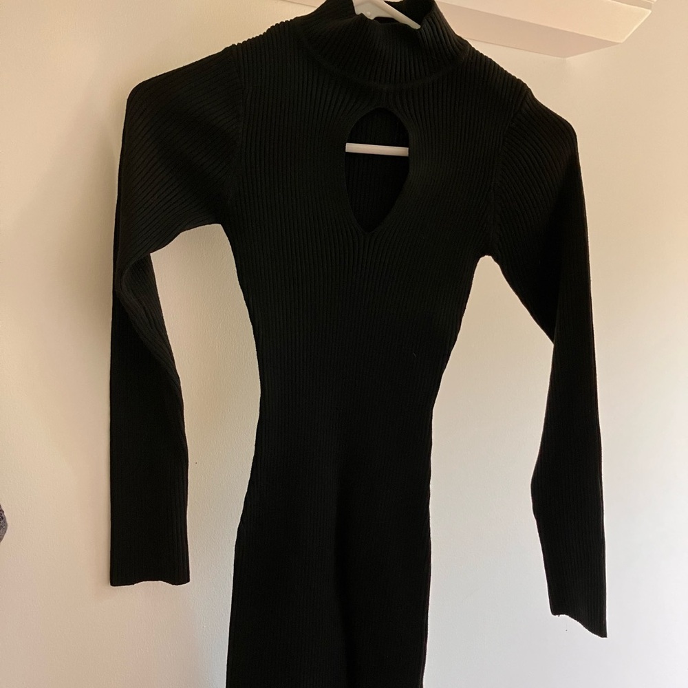 Black sweater dress